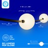 Enbrighten Globe Outdoor String Lights, 44ft, 12 Large 4in Round