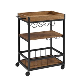 Linon Austin Kitchen Cart, 30.5"W x 18.13"D x 36.25"H, Black