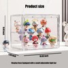 Display case for Figures with Light Adjustable Figure Display Shelf