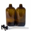 Vivaplex, 2, Large, 32 oz, Empty, Amber Glass Bottles with