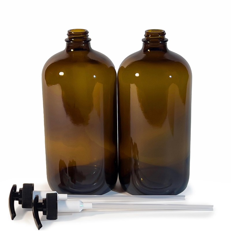 Vivaplex, 2, Large, 32 oz, Empty, Amber Glass Bottles with
