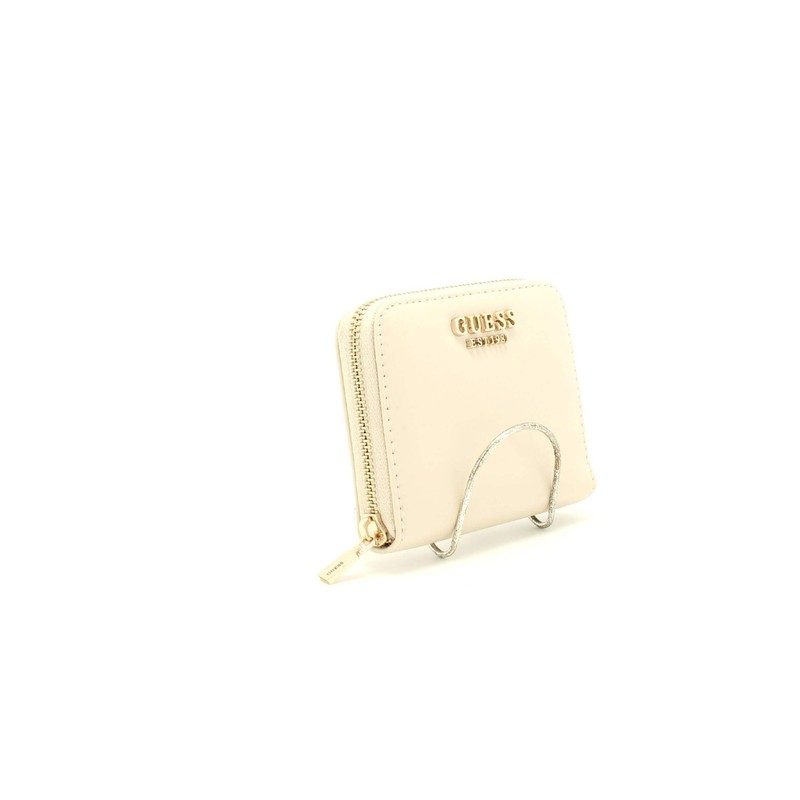 GUESS Laurel SLG Small Zip Around Wallet S Bone, Bone
