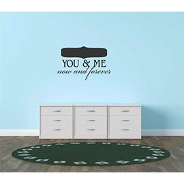 Vinyl Wall Quote Decals for Home - YouMe Now Forever Fife Stylish Wall Sticker for Easy Home Decoration - Size: 11 Inch X 22 Inch
