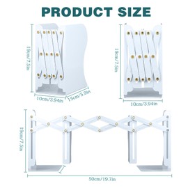 Book Ends, Adjustable Bookends, Expandable Metal Non-Skid Heavy Duty Book Ends for Shelves, Desk Bookshelf Book Storage Stand Book Holder Book Stopper Book Organizer for Home Office School