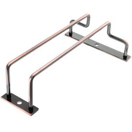 zoohot 3 Pcs 7 Inch Red Copper Wine Glass Rack, Under Cabinet Wine Glass Holder, Metal Stemware Holder Wine Glass Hanger for Bar Kitchen