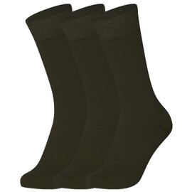 Mysocks Women Mens Socks - 3 Pairs Multipack Breathable Cotton Calf Crew Socks - Lightweight Plain Colour Seamless Toe Casual Dress Socks for All Occasions