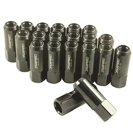 Compatible with Black 20PC 14X1.5MM 60MM Extended Forged Aluminum Tuner Racing Lug NUT