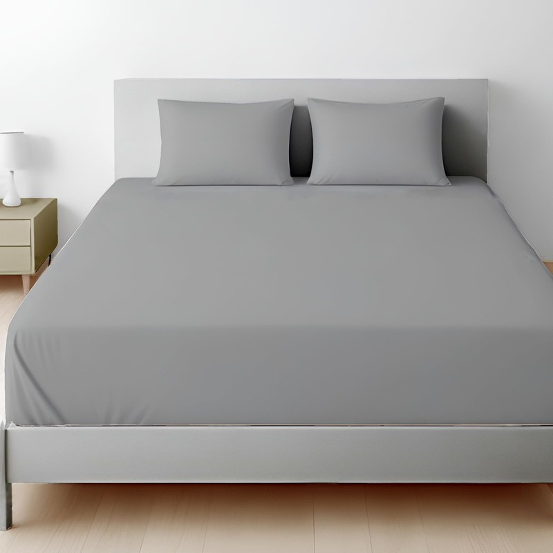 EKOSCIOUS 100% Tencel Lyocell Eucalyptus Sateen Soft Solid, Double Size,