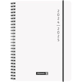 BRUNNEN School Diary (2024/2025) "Plain White", 2 Pages = 1 Week, A5, 208 Pages, White