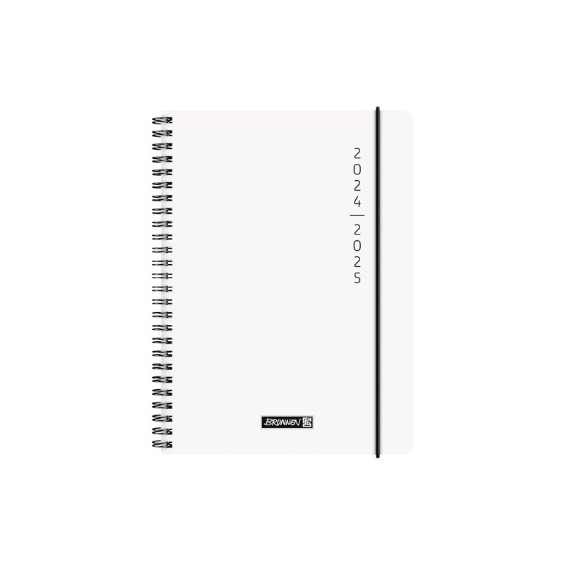 BRUNNEN School Diary (2024/2025) "Plain White", 2 Pages = 1