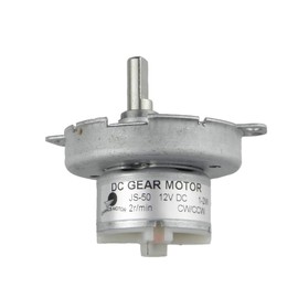 CHANCS D-Shaft Gear Electric Motor JS-50 12V DC 2RPM CW/CCW Slow Speed Motor Reduced DC Motor Microwave Micromotor