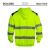 Sicalobo Men's High Visibility Safety Hoodie,ANSI Class 3 Reflective Work