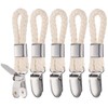 Luxiremi 5 Pcs Hanging Tea Towels Clip, Brackets-Braided CottonTowel Clips