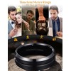 Jstyle Tungsten Ring for Men 8MM Black Wedding Band Fit
