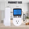 SUMKLIN Plug in Digital Thermostat Temperature Controlled Outlet with Backlit