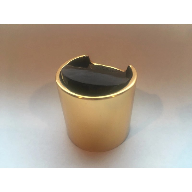 Unbranded 28/410 Dispensing Disc Top Aluminum Cap - Gold Ring