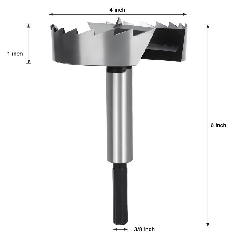 4" Forstner Bit for Wood, 4 Inch (Dia.) Wood Drill