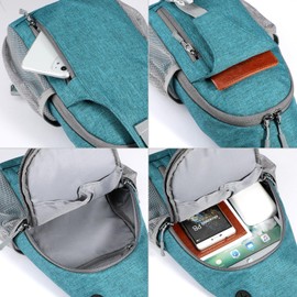 Voova Sling Bag Crossbody Backpack for Men Women, Waterproof Small Chest Shoulder Cross Body Bag Travel Hiking Casual Daypack,Blue