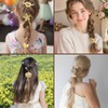 8 Pcs ligas para cabello de Metal,Elásticas Diademas Doradas Metal