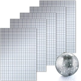 3600 Pieces Mirror Mosaic Tiles Self Adhesive Disco Mirror Tiles Disco Ball Stickers Square Glass DIY Tiles for Craft Decorate, DIY Hat, Art Collage, Indoor Outdoor Decoration