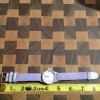 Geneva Light Purple Stretch Canvas Band Clear Rhinestones Watch Needs