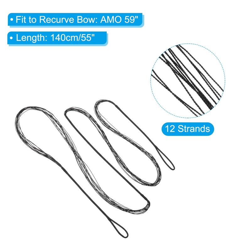 PATIKIL Bow String Replacement,12 Strands Recurve Bowstring for AMO 59"