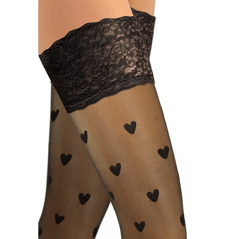 sesto senso 3 Pack Women's Hold-Up Stockings with Pattern 20