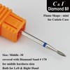 C & I Diamond Nail Drill Bit Flame Shape E-File