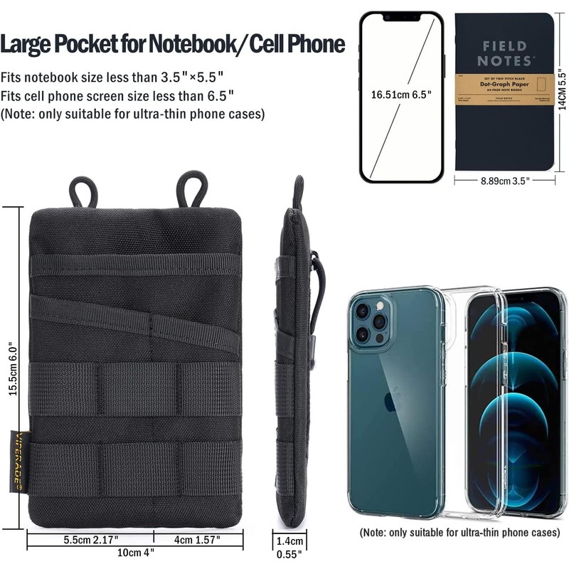 VIPERADE VE3 EDC Tool Pocket Organizer,Small EDC Pocket Organizer Pouch