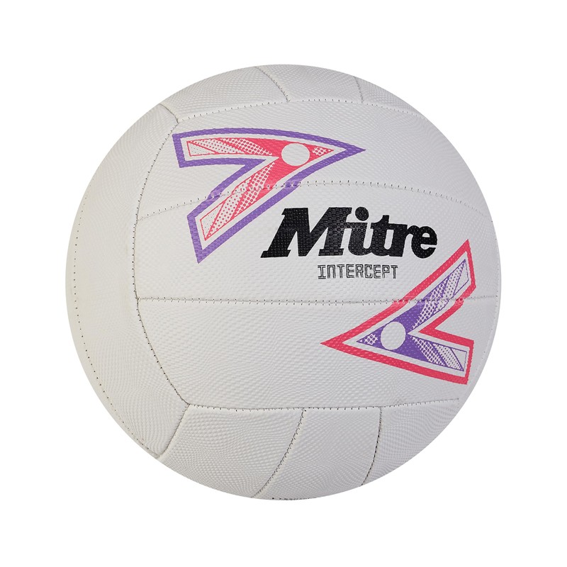 Mitre Intercept Unisex Adult Football - White/Purple/Pink, 5