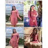 Ekouaer Nightshirts for Women Long Sleeve Pajamas Dress Button Nursing