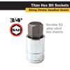 Titan 15666 1/2-Inch Drive x 3/4-Inch Hex Bit Socket