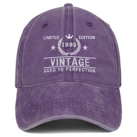 30th Birthday Gifts for Her/Him Vintage 1995 Hat 30 Bday Gift for Men Women Purple