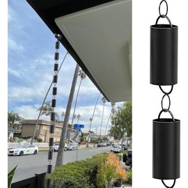 Kit de guía para desviador de Agua de Lluvia: campanillas de Aluminio Ajustables para el Control de bajantes de jardín, solución eficaz para la gestión del Agua.,Size_name-1M (3.3Ft)
