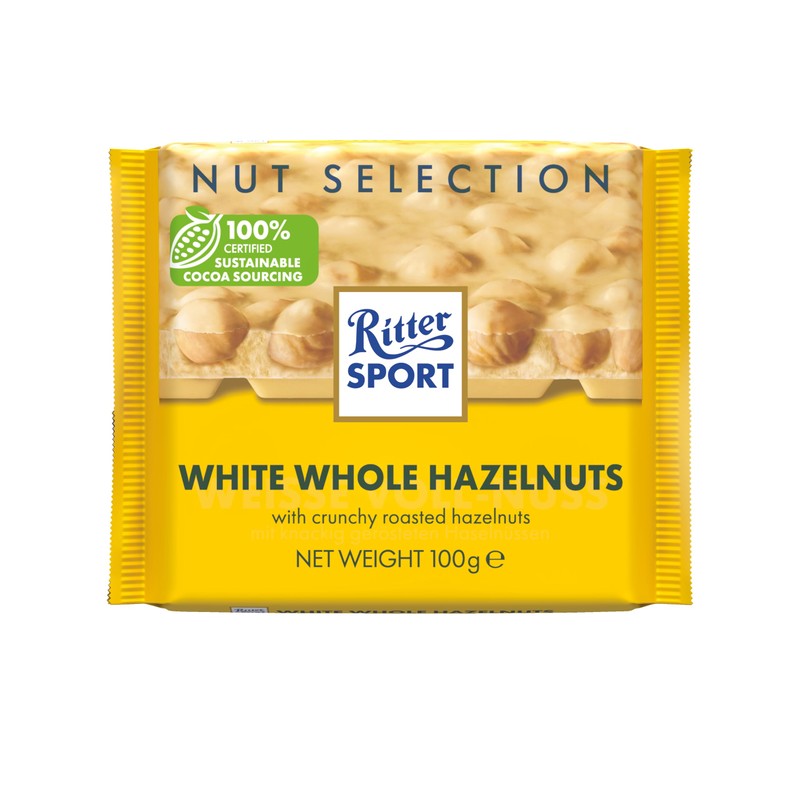 Ritter Sport nut class white Whole Hazelnuts chocolate (10 x