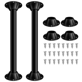 Wosijm 27" RV Table Legs & Base Kit - Heavy Duty Aluminum, Fits Travel Trailers, Campers, Caravans - Tool-Free Height Adjustment, Rust-Proof, Easy Install (2 Legs + 4 Brackets) 27inch
