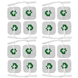 TESMED Superior mm 16 elettrodi di quality? 50 x 50, universal, adatti a tutte le marche di elettrostimolatori con cavetti a spinotto da 2 mm, lavabili, non necessitano di gel