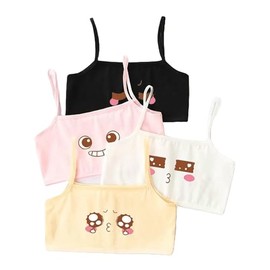 Weardear Pat662 Girls' Sports Bra Bustier Cotton, Pat3