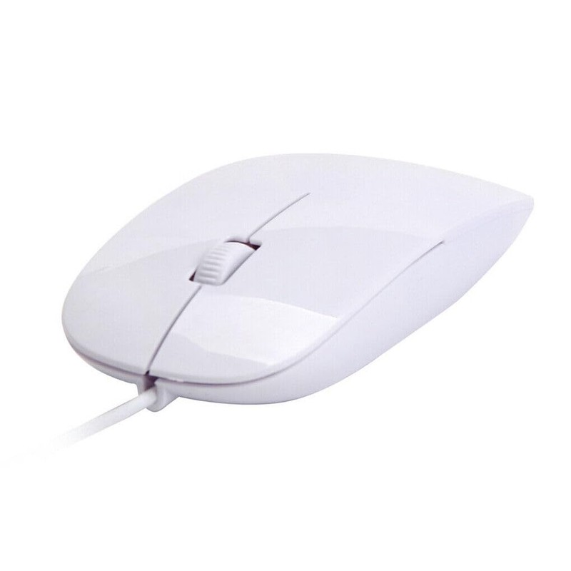 Slim USB Wired Optical Mouse – 1600 DPI Silent Click,