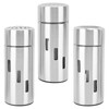 3Pcs Salt and Pepper Shakers Set Stainless Steel 3 Sizes