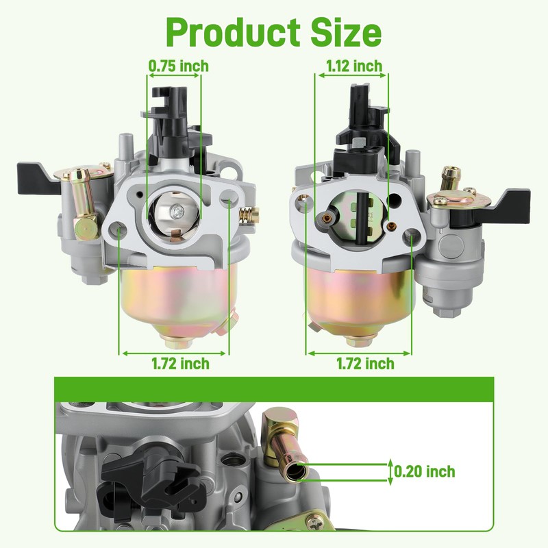 CR950 CR750 Carburetor for 208cc 6.5hp Engine Lawn Mower Pressure