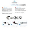 sonero, F-Stecker für Sat-Kabel, Antennen-Kabel, Koaxial-Kabel mit ⌀ 6,5 -