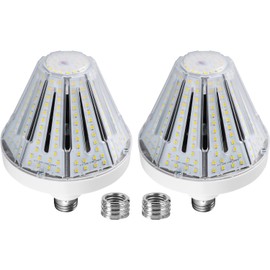 NS 1-Set 120W Ultra-Bright Flicker-Free LED Bulbs (18,500LM | 5000K Daylight | CRI 90) - Dual E39/E26 Base with Built-in Cooling Fan - Commercial Grade A17 Shape - ETL/UL/CE Certified.