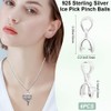 CREATCABIN 6Pcs Pinch Clip Bail Clasp 925 Sterling Silver Pendant