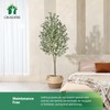 CROSOFMI Artificial Olive Tree Plant 6 Feet Fake Topiary Silk