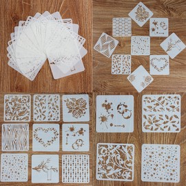 Mollytek Set of 24 Drawing Templates Stencil Sheets for Kids Drafting Templates Diary Templates Drawing Tools Drawing Tools Coloring DIY Albums Drawing Diary Notebook