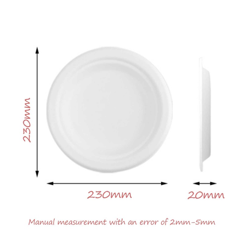 30pcs 9inch & 20pcs 7inch Paper Plates Disposable Dishes Party