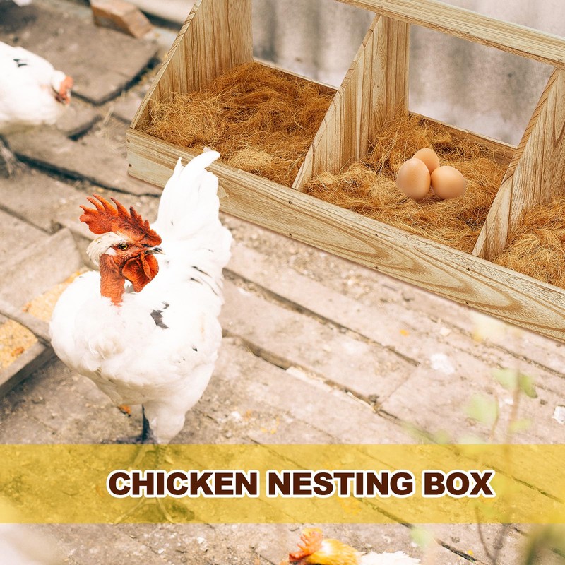 Thyle Chicken Nesting Boxes 3 Compartment Wall Mount Chicken Laying