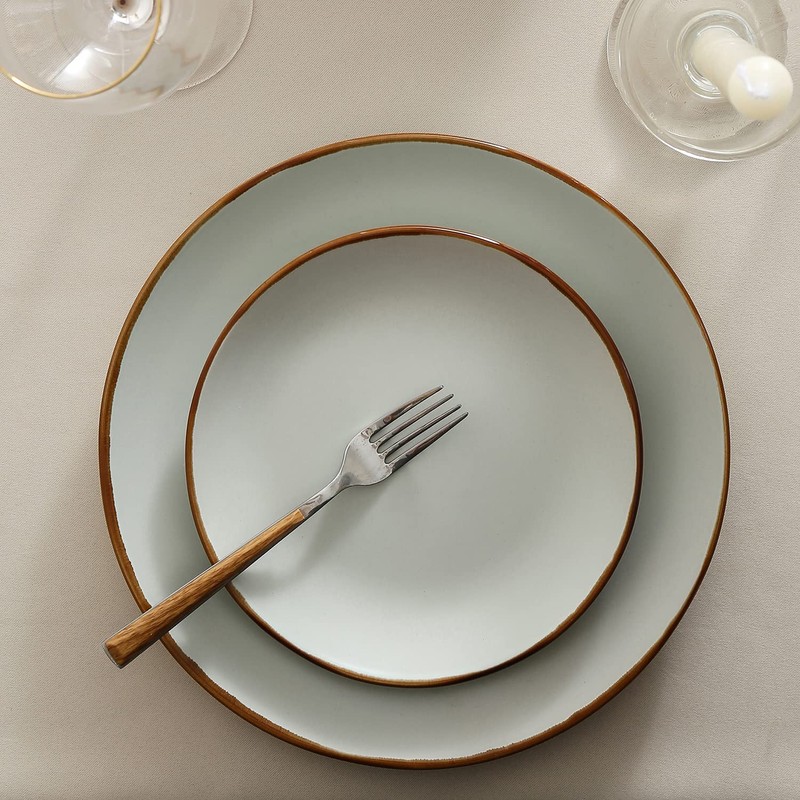 Stone Lain Brasa Stoneware 16 Piece Modern Dinnerware Set, Plates