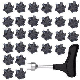 Punte da Golf Universali - 25 Pezzi Tacchetti Facili da Cambiare per Scarpe + 1 Chiave a Punta - Practical Golf Spikes for Golfers